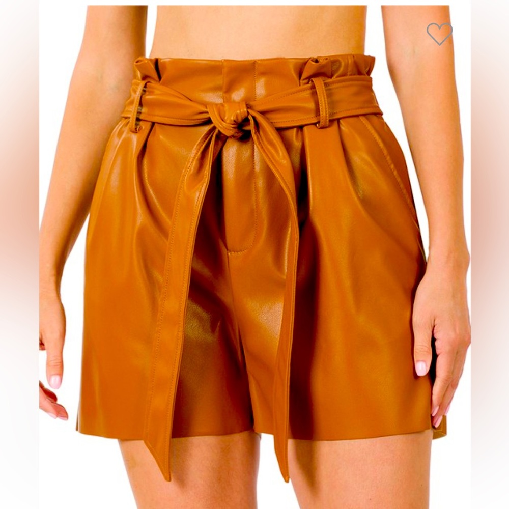 New leather shorts